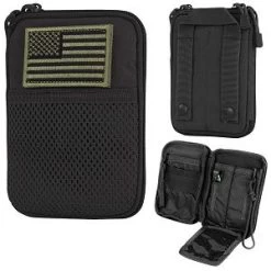 Condor Pocket Pouch With Flag Patch -GI - Army Issue Surplus Store pocket pouch with flag black