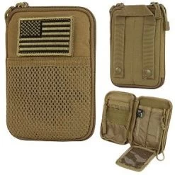 Condor Pocket Pouch With Flag Patch -GI - Army Issue Surplus Store pocket pouch with flag coyote