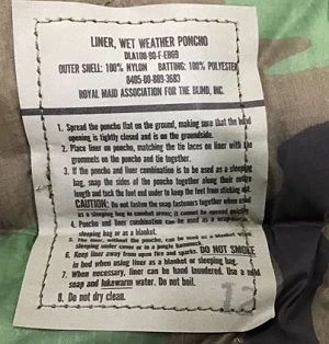 NEW MADE IN USA Military Camo Poncho Liner 5 NEW MADE IN USA Military Camo Poncho Liner - Image 3