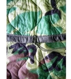Used US GI Military Surplus Woodland Camo Poncho Liner -GI - Army Issue Surplus Store poncho liner used usa