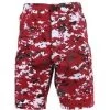 Red Digital Camo, Button Fly, 6 Pockets, Durable Cotton - Camo Shorts 2 Red Digital Camo, Button Fly, 6 Pockets, Durable Cotton - Camo Shorts -GI - Army Issue Surplus Store red digital camo bdu shorts 1