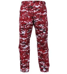 Red Digital Camo Cargo Pants 4 Red Digital Camo Cargo Pants - Image 2