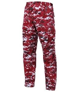 Red Digital Camo Cargo Pants 5 Red Digital Camo Cargo Pants - Image 3