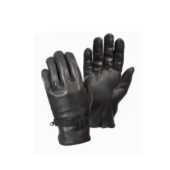 D-3A Black Leather Gloves