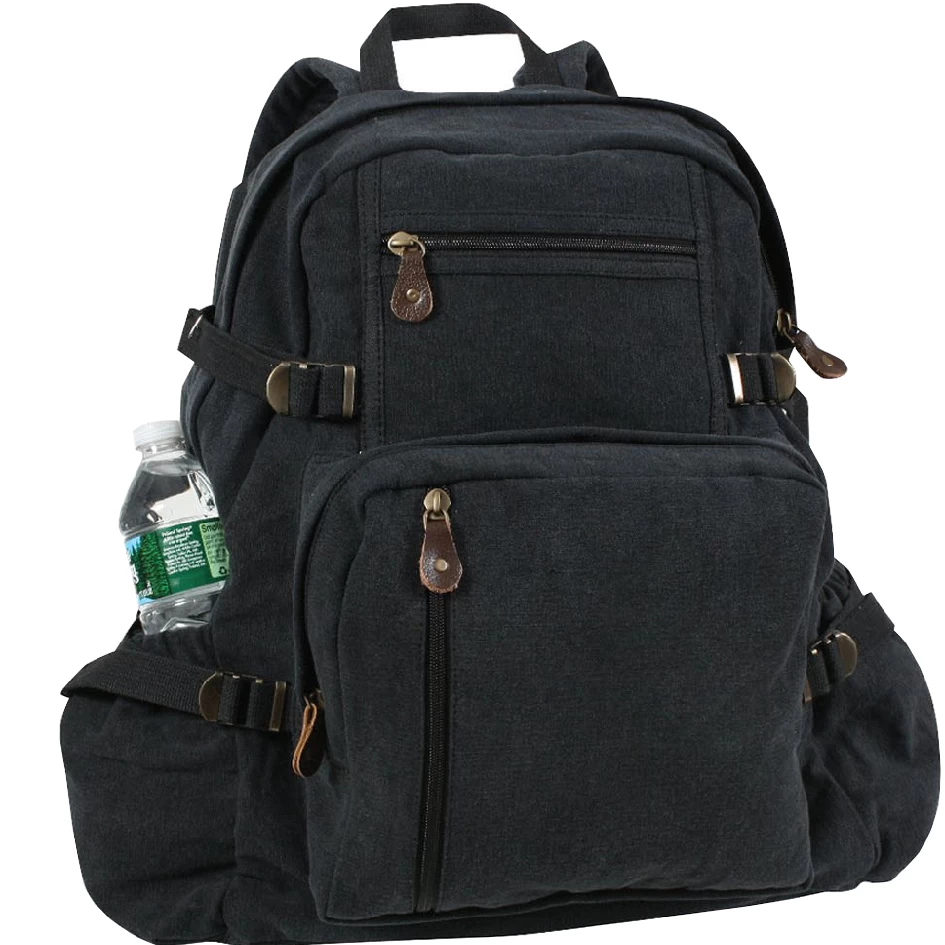 Vintage Jumbo Canvas Backpack Rucksack 5 Vintage Jumbo Canvas Backpack Rucksack - Image 3