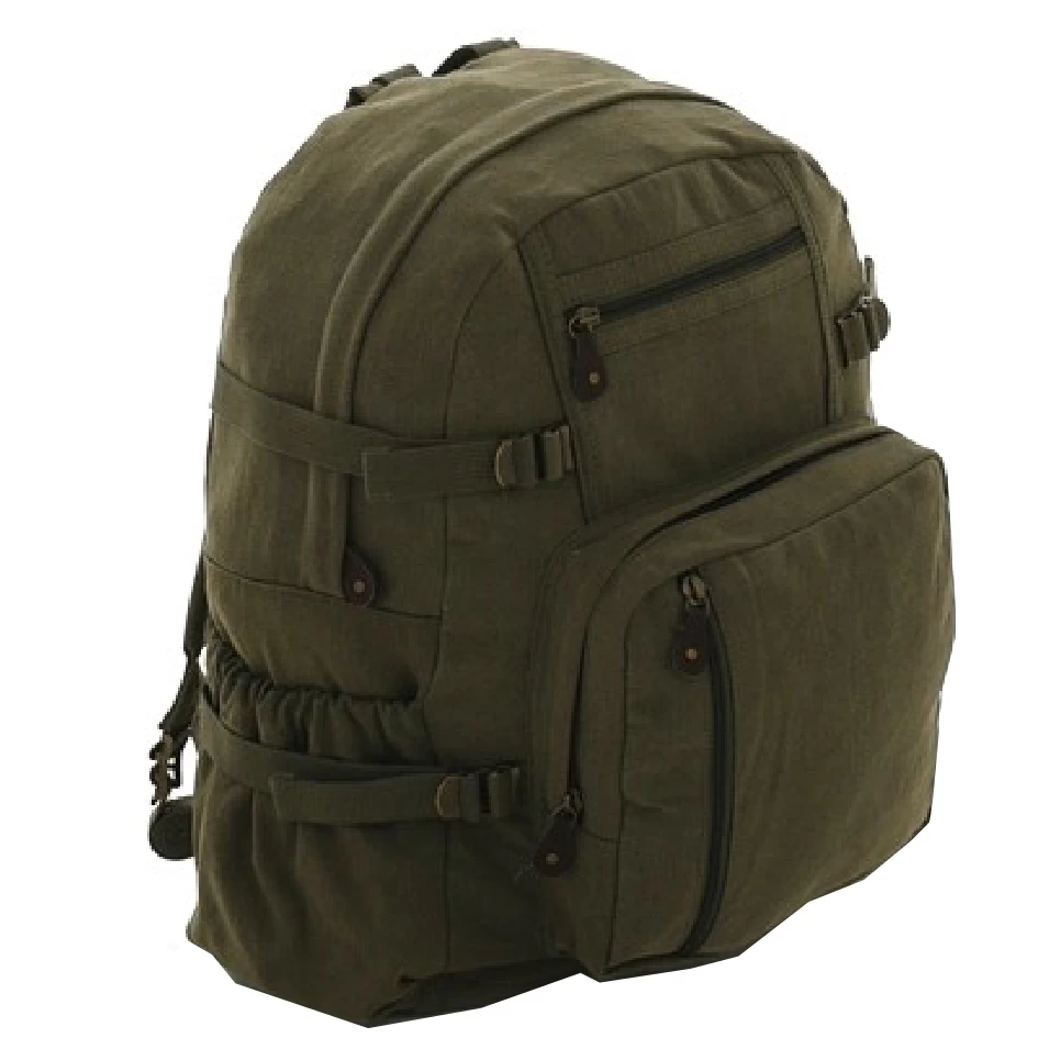 Vintage Jumbo Canvas Backpack Rucksack 9 Vintage Jumbo Canvas Backpack Rucksack - Image 7