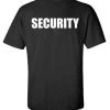 Black Security Shirt - Double Sided 2 Black Security Shirt - Double Sided -GI - Army Issue Surplus Store securitytshirtback