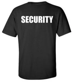 Black Security Shirt - Double Sided