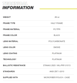Bollé Sentinel Safety Glasses 15 Bollé Sentinel Safety Glasses -GI - Army Issue Surplus Store sentinel smoke tech info