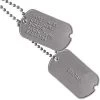 Stainless Steel Notched Dog Tag Set -GI - Army Issue Surplus Store set personalised dog tags notched