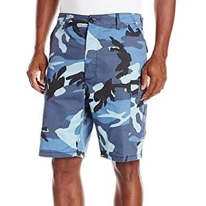 Camo Sky Blue, Adjustable Waist Tabs, Button Fly, Six Pockets - Camo Shorts 7 Camo Sky Blue, Adjustable Waist Tabs, Button Fly, Six Pockets - Camo Shorts - Image 5