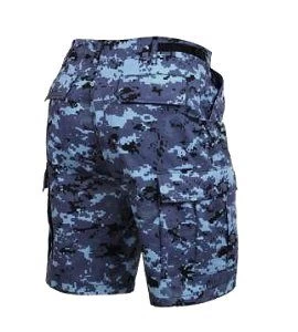 Sky Blue Digital Camo, Button Fly, 6 Pockets - Camo Shorts 5 Sky Blue Digital Camo, Button Fly, 6 Pockets - Camo Shorts - Image 3