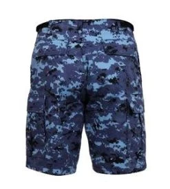 Sky Blue Digital Camo, Button Fly, 6 Pockets - Camo Shorts 9 Sky Blue Digital Camo, Button Fly, 6 Pockets - Camo Shorts -GI - Army Issue Surplus Store sky blue digital camo bdu shorts back 1