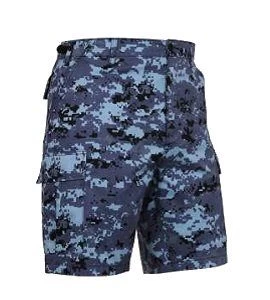 Sky Blue Digital Camo, Button Fly, 6 Pockets - Camo Shorts 4 Sky Blue Digital Camo, Button Fly, 6 Pockets - Camo Shorts - Image 2