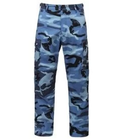Sky Blue Camouflage BDU Pants 10 Sky Blue Camouflage BDU Pants -GI - Army Issue Surplus Store sky blue camo pants front