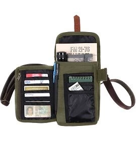 Travel Portfolio Organizer Bag W/Leather Accents 3 Travel Portfolio Organizer Bag W/Leather Accents