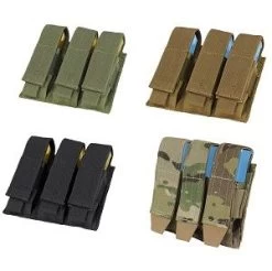 Condor Molle Triple Pistol Mag Pouch 9mm .45 M9 1911 Magazine