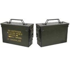 2-Pack US Military Surplus M19A1 .30 Caliber Ammo Can 7 2-Pack US Military Surplus M19A1 .30 Caliber Ammo Can -GI - Army Issue Surplus Store two 30 cal m19a1 ammo cans