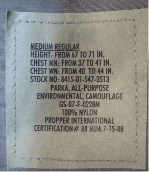New U.S ABU Gore-Tex Parka 4 New U.S ABU Gore-Tex Parka - Image 2