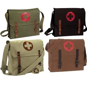 Military Vintage Canvas Medic Bag W/Medics Cross Symbol 3 Military Vintage Canvas Medic Bag W/Medics Cross Symbol