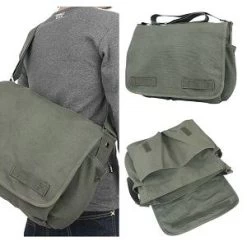 Black Classic HW Cotton Canvas Messenger Bag 13 Black Classic HW Cotton Canvas Messenger Bag -GI - Army Issue Surplus Store vintage messenger bag unwashed canvas olive drab new