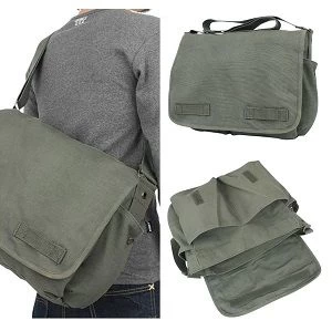 Black Classic HW Cotton Canvas Messenger Bag 8 Black Classic HW Cotton Canvas Messenger Bag - Image 6