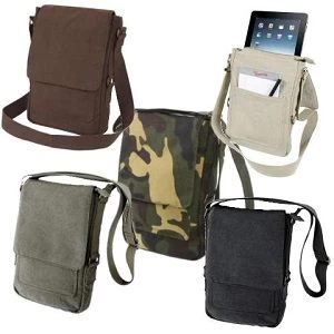 Vintage Canvas Military Tech Bag For Tablet Or IPad 3 Vintage Canvas Military Tech Bag For Tablet Or IPad