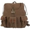 Vintage Canvas Wayfarer Backpack W/Leather Accents -GI - Army Issue Surplus Store vintage wayfarer backpack with leather accents brown