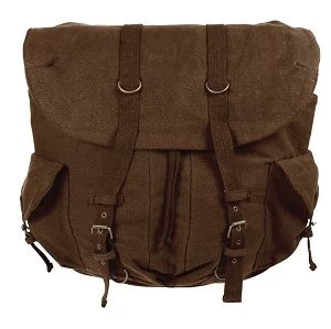 Large Vintage Canvas Weekender Military Backpack 6 Large Vintage Canvas Weekender Military Backpack - Image 4