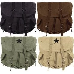 Large Vintage Canvas Weekender Military Backpack