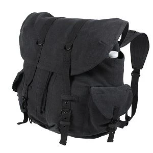 Large Vintage Canvas Weekender Military Backpack 4 Large Vintage Canvas Weekender Military Backpack - Image 2