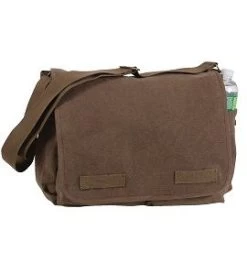 Classic HW Cotton Canvas Messenger Bag 20 Classic HW Cotton Canvas Messenger Bag -GI - Army Issue Surplus Store vintage washed canvas messenger bag brown
