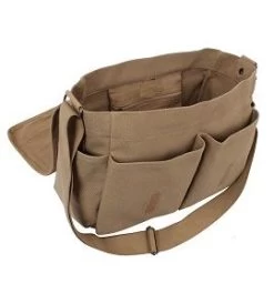 Classic HW Cotton Canvas Messenger Bag 23 Classic HW Cotton Canvas Messenger Bag -GI - Army Issue Surplus Store vintage washed canvas messenger bag coyote