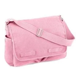 Classic HW Cotton Canvas Messenger Bag 25 Classic HW Cotton Canvas Messenger Bag -GI - Army Issue Surplus Store vintage washed canvas messenger bag pink