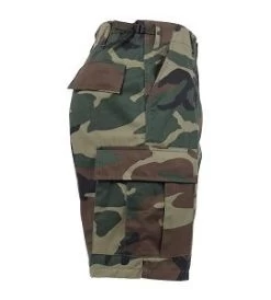 Woodland Camo, Six Pockets, Button Fly, Perfect Fit - BDU Shorts 9 Woodland Camo, Six Pockets, Button Fly, Perfect Fit - BDU Shorts -GI - Army Issue Surplus Store woodland camo shorts left