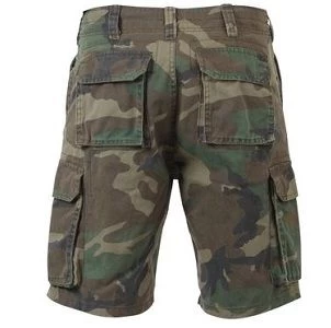 Woodland Camo Vintage Paratrooper, Six Pockets, Zipper Fly - Cargo Shorts 6 Woodland Camo Vintage Paratrooper, Six Pockets, Zipper Fly - Cargo Shorts - Image 4