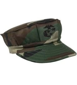 US Woodland Camo Marine Corps Utility Cover W Emblem